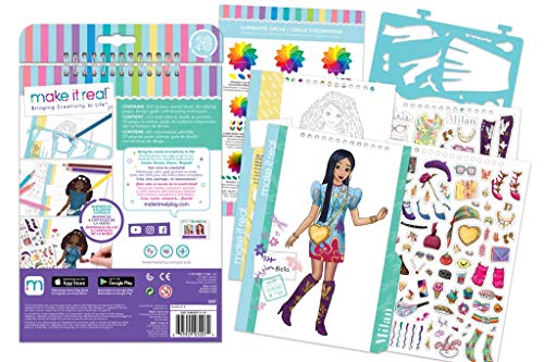 Make It Real- Cuaderno de bocetos para niños, diseño de Ciudad, Multicolor (MR3207)