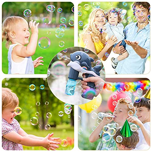 Maquina Burbujas Niños,Máquina de Burbujas Máquina Automática Burbujas de Jabon con Luces de Música Soplador de Pompas Bubble Machine para Juguete de Baño, Fiesta, Boda-2 * 50 ml Pompas Jabon-Negro