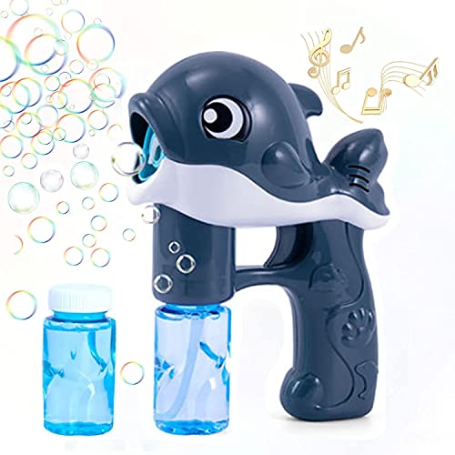 Maquina Burbujas Niños,Máquina de Burbujas Máquina Automática Burbujas de Jabon con Luces de Música Soplador de Pompas Bubble Machine para Juguete de Baño, Fiesta, Boda-2 * 50 ml Pompas Jabon-Negro