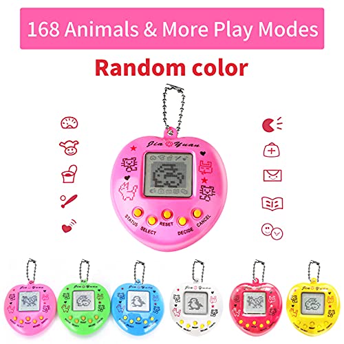 Máquina de juego electrónica para mascotas, 3pcs consolas de juegos, mascotas virtuales, juguete de animales, juguete retro de regalo de cumpleaños con llavero para adultos y niños (color aleatorio)