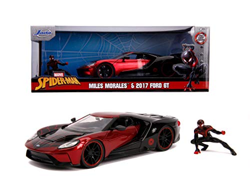 Marvel 253225008 Spiderman Miles Morales 2017 Ford GT Die-Cast Toy Sports Car