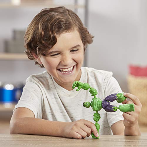 Marvel acción de Los Vengadores Bend and Flex de 15 cm, Figura de Hulk Flexible, Incluye un Accesorio de Efecto, para niños a Partir de 6 años, Multicolor (Hasbro 79196)