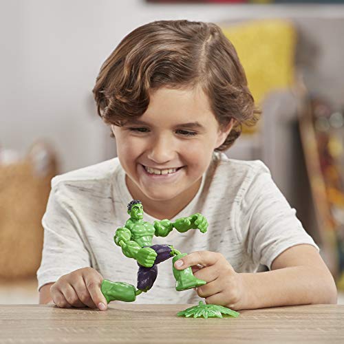 Marvel acción de Los Vengadores Bend and Flex de 15 cm, Figura de Hulk Flexible, Incluye un Accesorio de Efecto, para niños a Partir de 6 años, Multicolor (Hasbro 79196)