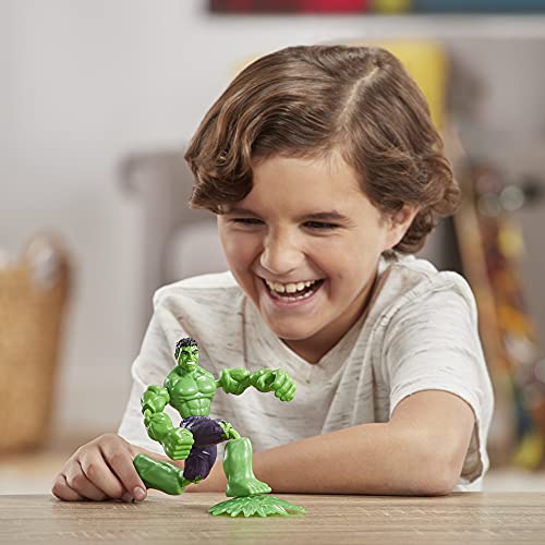 Marvel acción de Los Vengadores Bend and Flex de 15 cm, Figura de Hulk Flexible, Incluye un Accesorio de Efecto, para niños a Partir de 6 años, Multicolor (Hasbro 79196)