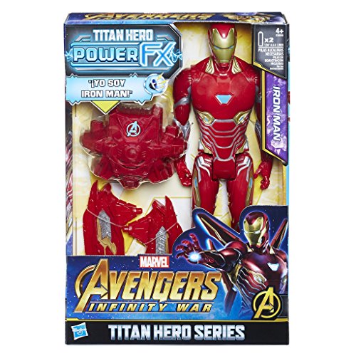 Marvel- Avengers Titan y Mochila Power Fx Iron Man (Hasbro E0606105)