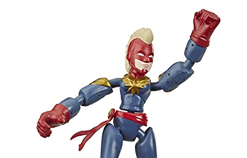 Marvel- Bend and Flex Figura Capitana 15 cm (Hasbro E78725X0)