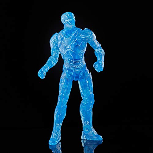 Marvel Classic Hasbro Series - Figura de Iron Man Holograma de 15 cm - Diseño Premium - 2 Accesorios y 1 Pieza de Figura para armar