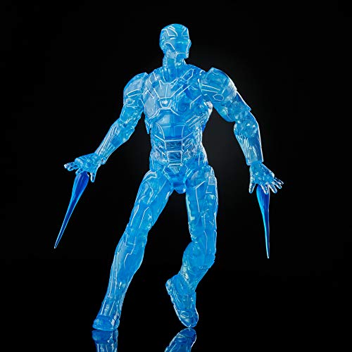 Marvel Classic Hasbro Series - Figura de Iron Man Holograma de 15 cm - Diseño Premium - 2 Accesorios y 1 Pieza de Figura para armar