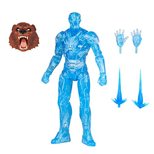 Marvel Classic Hasbro Series - Figura de Iron Man Holograma de 15 cm - Diseño Premium - 2 Accesorios y 1 Pieza de Figura para armar