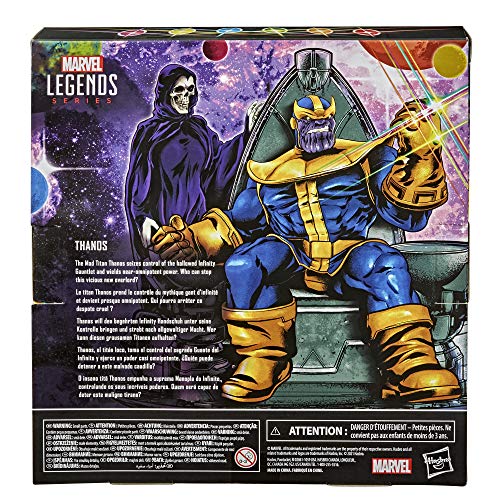 Marvel Hasbro Legends Series - Figura Coleccionable de Thanos de 15 cm - Diseño Premium y 3 Accesorios