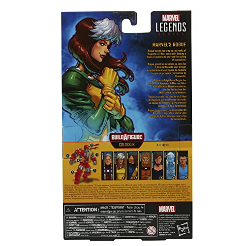 Marvel Hasbro Legends Series - Figura de Rogue de 15 cm - con diseño Premium, 2 Accesorios y 1 Pieza de Figura para armar