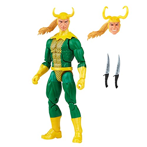 Marvel Legends Series - Figura de Loki de 15 cm - En Embalaje Retro, con 3 Accesorios