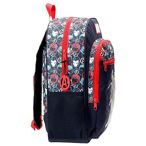 Marvel Los Vengadores Avengers Team Mochila Adaptable Azul 30x38x12 cms Poliéster 13,68L