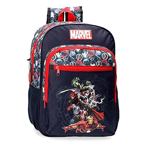 Marvel Los Vengadores Avengers Team Mochila Adaptable Azul 30x38x12 cms Poliéster 13,68L