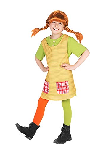 Maskworld Pippi Longstocking Fancy Dress Children's Costume (3-4 Years)