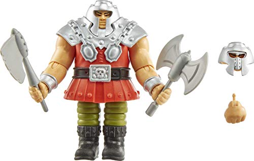 Masters of the Universe (Masters del Universo Orígenes) Figura Ram Man (El hombre ariete) deluxe, muñeco articulado de juguete (Mattel GVL78)