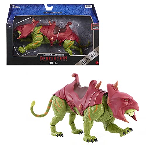 Masters of the Universe Revelation Masterverse, Figura Battle Cat, muñeco articulado de juguete (Mattel GYV18)