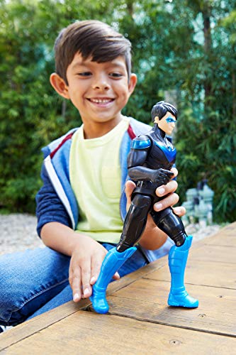 Mattel Batman Missions-Figura de acción 30cm Nightwing, Juguetes niños +4 años, Multicolor (GCK90)