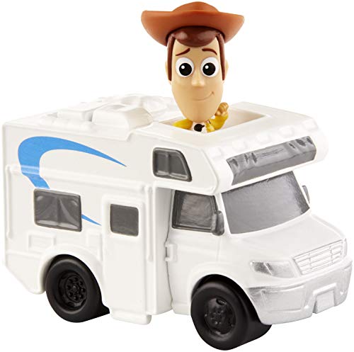 Mattel Disney Toy Story 4 Minifigura de Woody y autocaravana, Juguetes Niños +3 Años (GCY61)