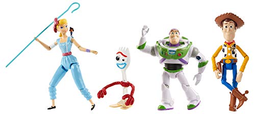 Mattel Disney Toy Story 4 Pack de 4 Figuras Básicas de La Película, Juguetes Niños +3 Años (GDP75)