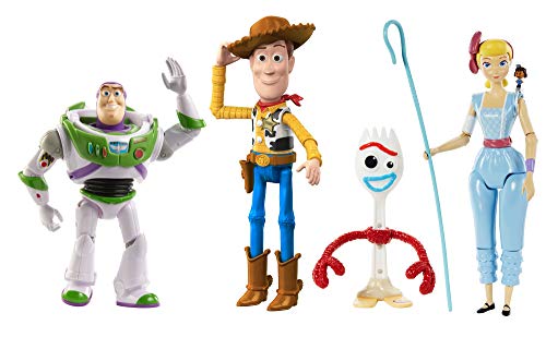 Mattel Disney Toy Story 4 Pack de 4 Figuras Básicas de La Película, Juguetes Niños +3 Años (GDP75)