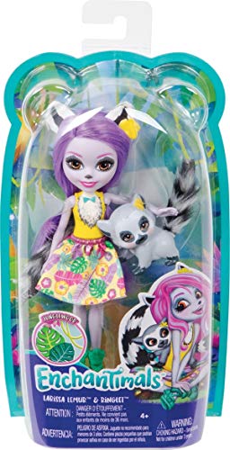 Mattel España, S.A. Muñeca Enchantimals Lemur 15 cm