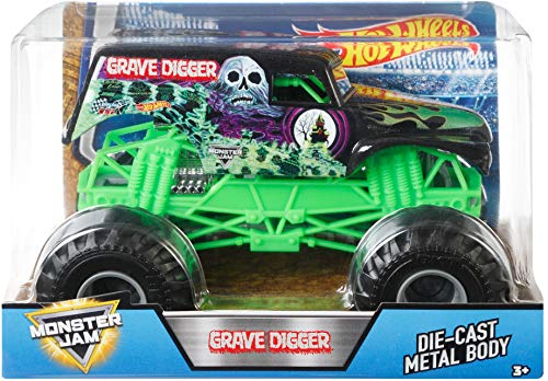 Mattel Hot Wheels CCB06 Metal vehículo de juguete - Vehículos de juguete (Multicolor, Camión, Metal, Monster Jam, Grave Digger, 3 año(s))