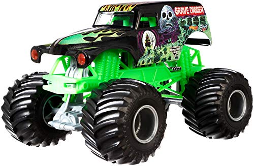 Mattel Hot Wheels CCB06 Metal vehículo de juguete - Vehículos de juguete (Multicolor, Camión, Metal, Monster Jam, Grave Digger, 3 año(s))