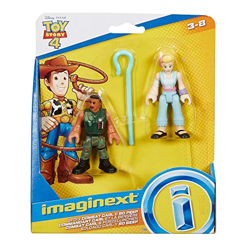 Mattel Imaginext Disney Toy Story 4 Pack de 2 Figuras Bo Peep y Combat Carl, Juguetes Niños +3 Años (GFD13)