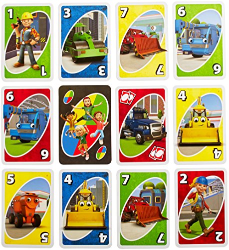 Mattel Juegos DVJ48 - Juego de Cartas Uno Junior de Bob el Constructor