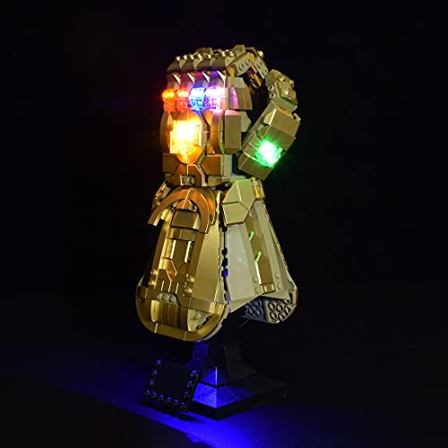 MBKE Conjunto de Luces Lluminación para LEGO 76191 Marvel Guantelete del Infinito , Kit de luz LED Compatible con Lego 76191