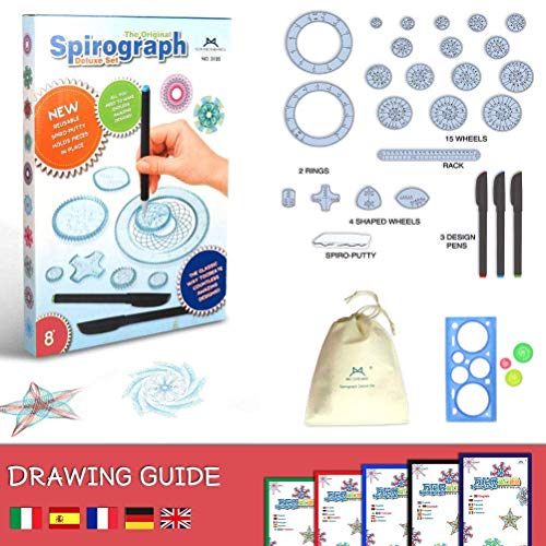 MC CHENMEI® Espirógrafo Deluxe Set Juguetes educativos Juguetes espirógrafo Conjunto de Dibujos para Adultos Spirograph