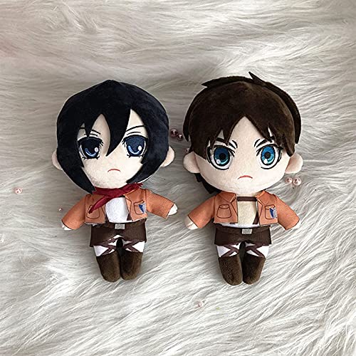 MCE 17.71 '' Peluche Suave Anime muñeco muñeca Manga plushie Relleno Amortiguador Suave muñecas Lindo Eren Jaeger Plush Almohada Relleno algodón niños Juguetes para niños cumpleaños GIF