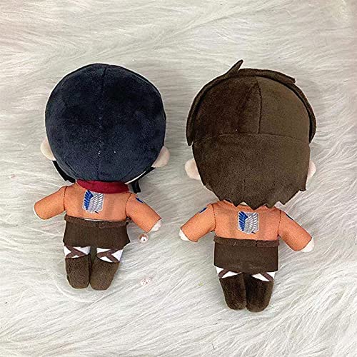 MCE 17.71 '' Peluche Suave Anime muñeco muñeca Manga plushie Relleno Amortiguador Suave muñecas Lindo Eren Jaeger Plush Almohada Relleno algodón niños Juguetes para niños cumpleaños GIF