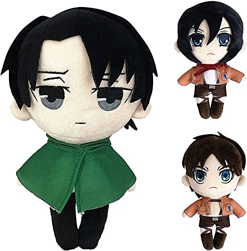 MCE 17.71 '' Peluche Suave Anime muñeco muñeca Manga plushie Relleno Amortiguador Suave muñecas Lindo Eren Jaeger Plush Almohada Relleno algodón niños Juguetes para niños cumpleaños GIF