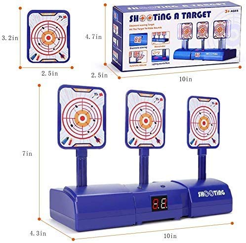 mciskin Objetivo Electrónico para Pistolas Nerf, Objetivo Móvil de Izquierda a Derecha para Disparar, Efectos de Sonido y Luz para Nerf Guns N-Strike Elite/Mega/Rival Series(Nueva edición de 2020)