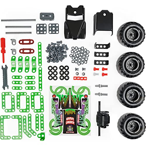 MECCANO- MEC JNR FR GML Junior, Kit de construcción Oficial Jam Tumger Monster Truck Stem con Motor de tracción, Juguetes para niños a Partir de 5 años (Spin Master 6060171)