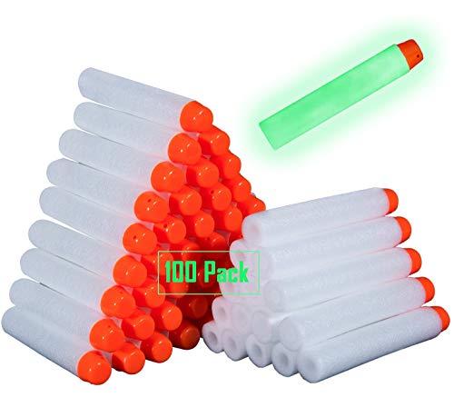 Meersee Recarga Dardos 100pcs Espuma Suave Dardos Recarga Bala Blasters para Nerf N-Strike Elite Serie Niños Juguete Pistola