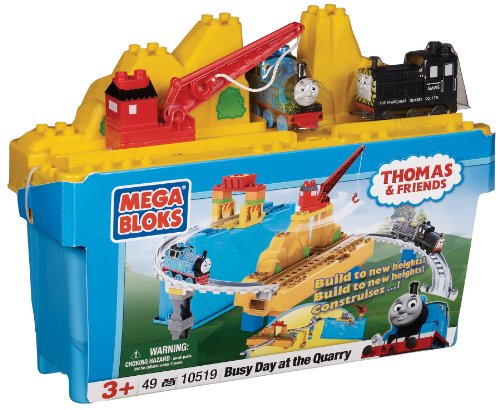 Mega Bloks - 10519U - Set de construcción - Día Thomas Ocupado en la cantera