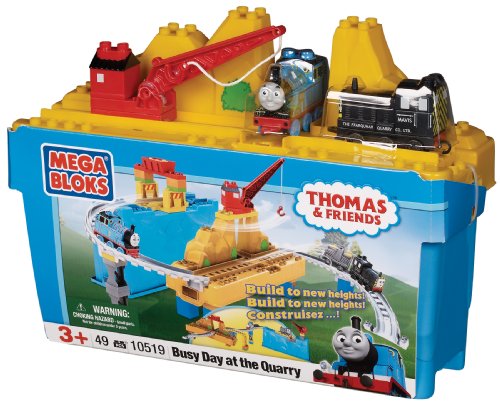 Mega Bloks - 10519U - Set de construcción - Día Thomas Ocupado en la cantera