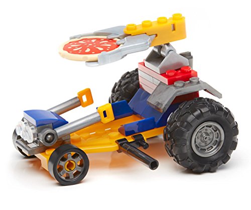 Mega Bloks DMX38 Vehículo Lanzador de Pizza de Michelangelo, Tortugas Ninja, Juego de construcción (Mattel DMX38)