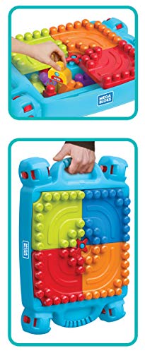 Mega Bloks mesa construye y aprende color azul bloques de construcción de juguete para bebé +1 año (Mattel FGV05)