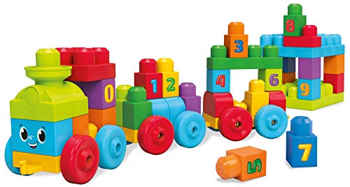 Mega Bloks - Tren Aprendizaje First Builders, Juego de construcción (Mattel DKX60)