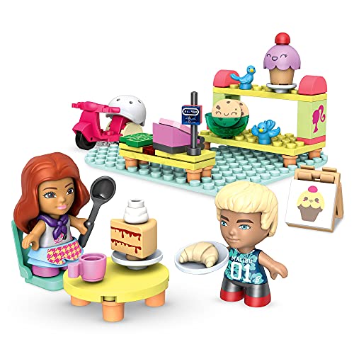 Mega Construx Barbie Pastelería, muñecas con bloques de construcción y accesorios de juguete (Mattel GWR32)