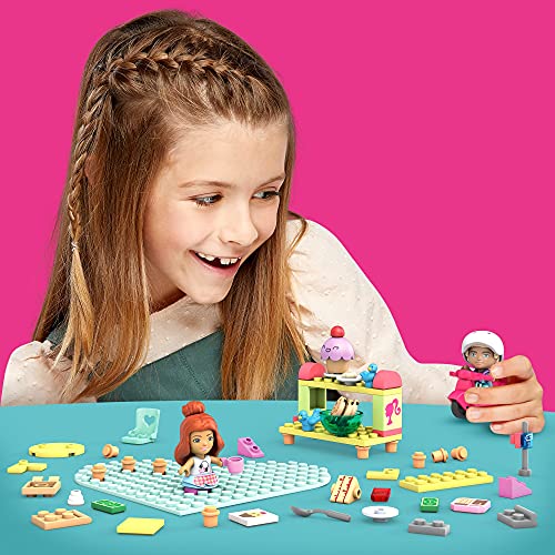 Mega Construx Barbie Pastelería, muñecas con bloques de construcción y accesorios de juguete (Mattel GWR32)