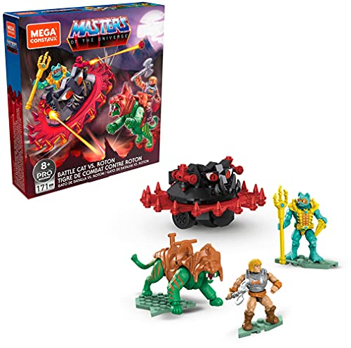 Mega Construx Battle Cat contra Roton de Masters of The Universe (Mattel GPH23)