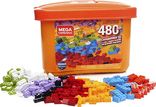 Mega Construx Caja de 480 piezas y bloques de construcción para niños +3 años (Mattel GJD23) , color/modelo surtido