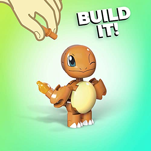 Mega Construx- Pokémon Charmander Poké Ball y Figura para Construir, 16 Piezas, Multicolor (Mattel GVK62)