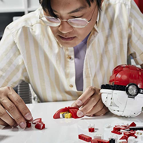 Mega Construx Pokémon Pokeball gigante Figura de bloques de construcción de juguete para niños +10 años (Mattel HBF53)