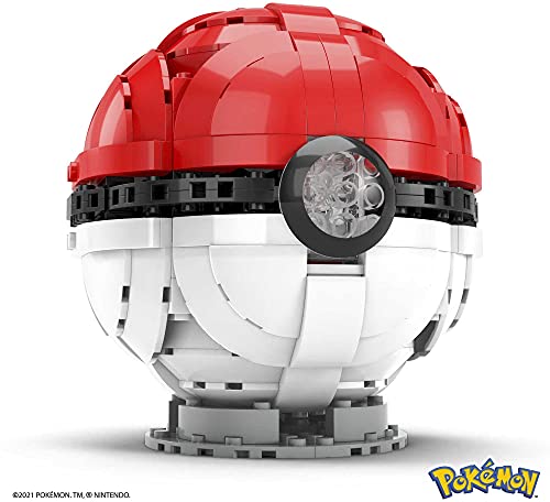 Mega Construx Pokémon Pokeball gigante Figura de bloques de construcción de juguete para niños +10 años (Mattel HBF53)